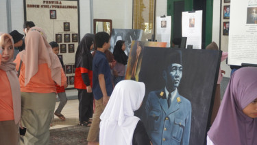 Pameran Lukisan Jejak Juang Indonesia di Purbalingga, Jawa Tengah.