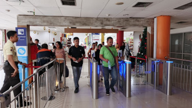 Aktivitas penumpang di Stasiun Medan.(dok KAI Sumut)