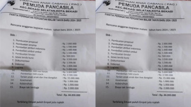Viral! Proposal Minta Bantuan Perayaan Tahun Baru Sebesar Rp44 Juta oleh Ormas