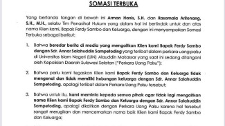 Ferdy Sambo Buka Suara Disebut Terlibat Kasus Uang Palsu di UIN Makassar