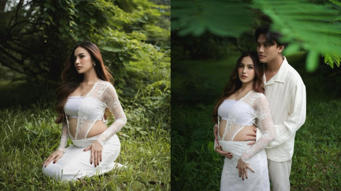 Foto Kehamilan Anak Pertama Mahalini dan Rizky Febian