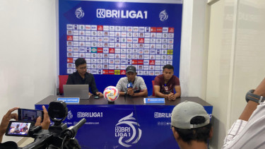 Jumpa Pers Madura United jelang lawan Malut United