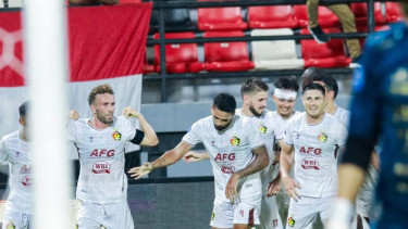 Para pemain Persik Merayakan Gol ke Gawang Bali United (Sumber: Instagram Persik)