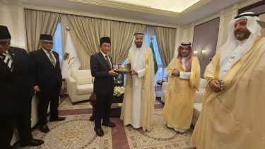 Menag Nasaruddin Umar bertemu dengan Menteri Haji Arab Saudi, Tawfiq F. Al Rabiah