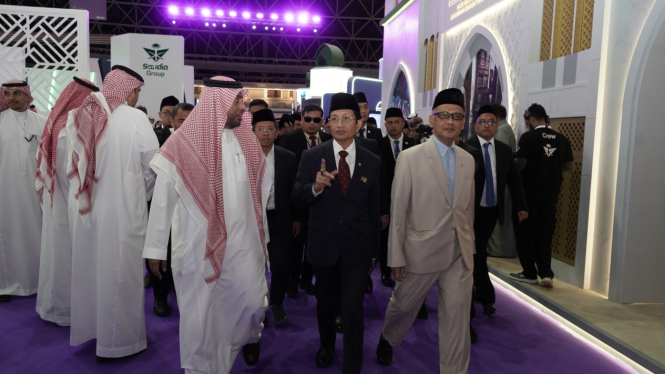 Menag Nasaruddin Umar saat kunjungan kerja di Arab Saudi