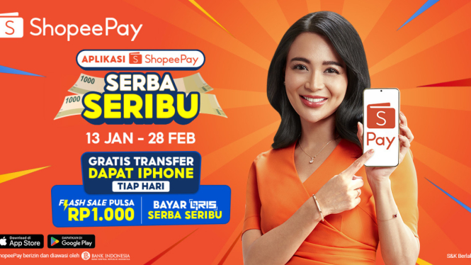 ShopeePay menghadirkan kampanye “Aplikasi ShopeePay, Serba Seribu”