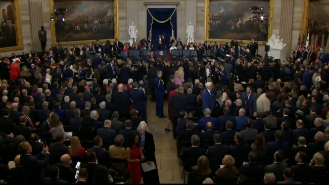 Suasana Capitol Rotunda Jelang Pelantikan Donald Trump (Doc: VOA)