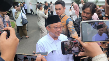 Menteri Pendidikan Dasar dan Menengah (Mendikdasmen), Abdul Mu'ti di Kompleks Istana Kepresidenan, Jakarta Pusat, Rabu, 22 Januari 2025
