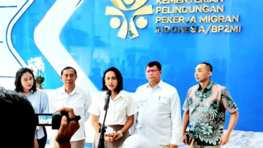 [dok. Wakil Menteri Pelindungan Pekerja Migran Indonesia (P2MI), Christina Aryani, dalam konferensi pers di kantornya, kawasan Pancoran, Jakarta Selatan, Minggu, 26 Januari 2025] 