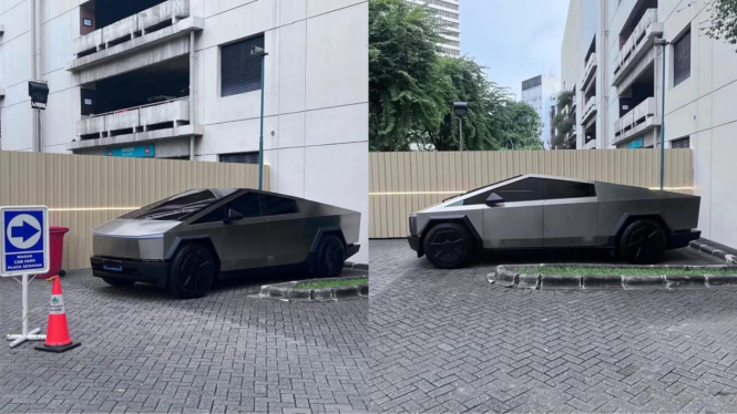 Viral Mobil Tesla Cybertruck Tertangkap Sedang Parkir di Mal Jakarta