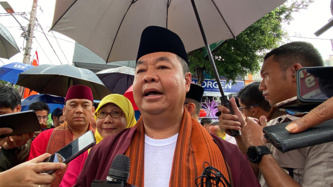 Penjabat (Pj) Gubernur Jakarta, Teguh Setyabudi Tinjau Festival Bandeng di Rawa Belong, Jakarta Barat.