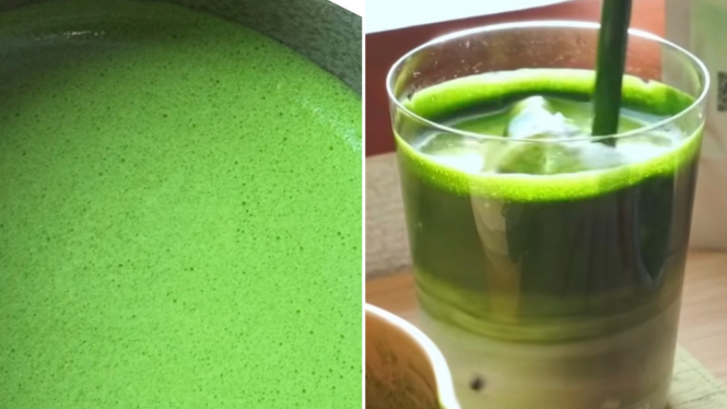 Resep matcha oat latte