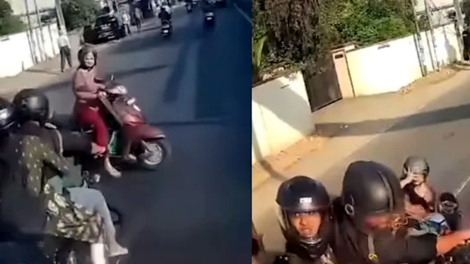 Pemotor sebabkan tabrakan beruntun
