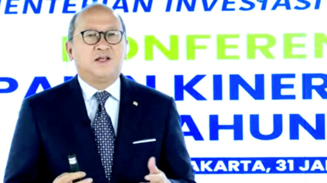 Menteri Investasi dan Hilirisasi/Kepala BKPM, Rosan Roeslani, dalam konferensi pers di kantornya, Jumat, 31 Januari 2025