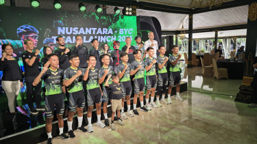Peluncuran tim balap sepeda Nusantara BYC
