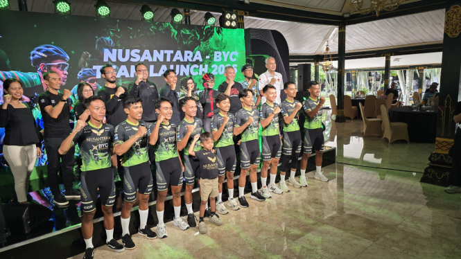 Peluncuran tim balap sepeda Nusantara BYC
