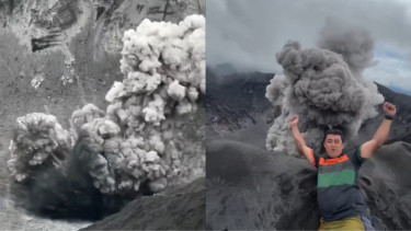 Mengerikan! Detik-detik Pendaki Berhasil Abadikan Letusan Gunung Dukono