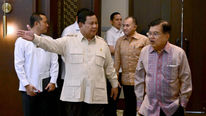 Wakil Presiden RI ke-10 dan 12, Jusuf Kalla (JK) menemui Presiden RI Prabowo Subianto di Kompleks Istana Kepresidenan, Jakarta Pusat, Selasa, 4 Februari 2025 (sumber foto: Muchlis Jr - Biro Pers Sekretariat Presiden)
