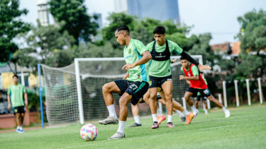 Oktafianus Fernando dalam latihan, Selasa, 4 Februari 2025