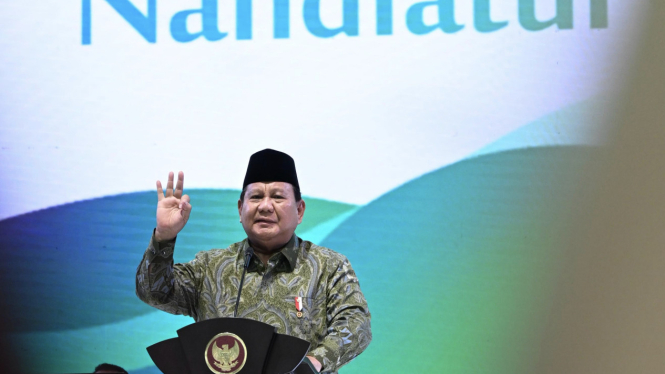 Presiden RI Prabowo Subianto di acara Harlah NU ke-102 di Istora Senayan, Jakarta Pusat (sumber: Cahyo - Biro Pers Sekretariat Presiden)