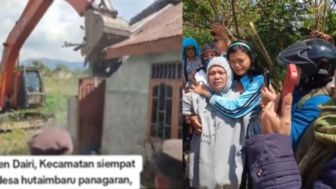 Ibu-Ibu Bersujud Menangis Minta Rumah Tak Dirobohkan
