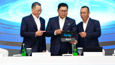 Jajaran Direksi Bank Mandiri dalam telekonferensi pers Laporan Keuangan Kuartal IV-2024, Rabu, 5 Februari 2025