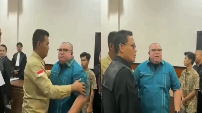 Razman Ngamuk Serang Hotman Paris di Ruang Sidang