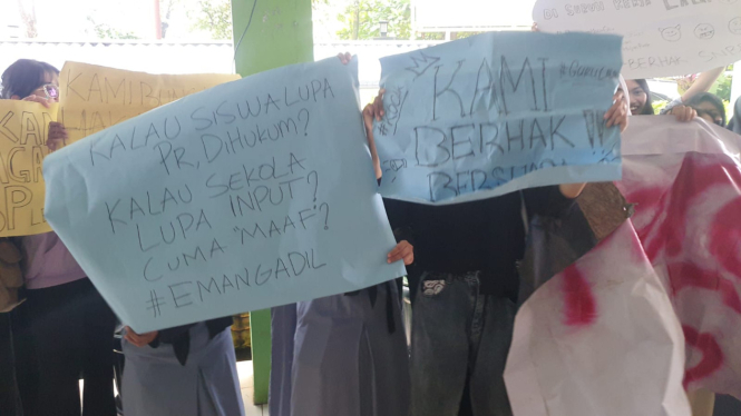 Siswa SMKN 1 Depok demo karena gagal ikut SNBP 
