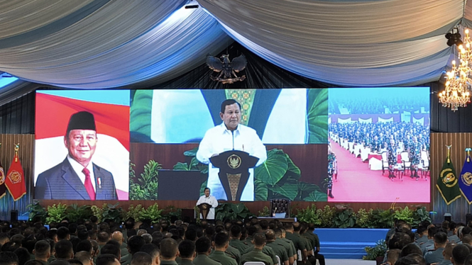 Presiden Prabowo Subianto Beri Arahan kepada 1.004 TNI di Istana Kepresidenan Bogor