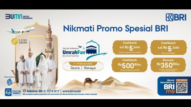 Nikmati promo Umroh dengan cashback bersama BRI