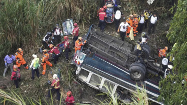 Kecelakaan bus di Guatemala, Senin 10 Februari 2025