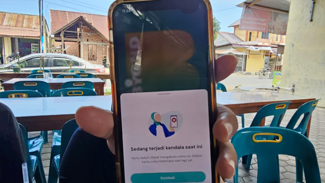 Aplikasi Byond BSI eror dan tidak bisa dibuka. VIVA/Dani Randi
