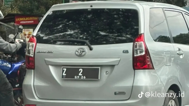 Viral Toyota Avanza pelat nomor khusus