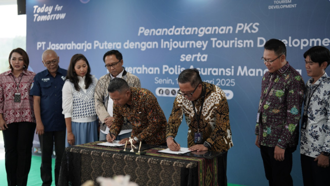 Penandatanganan Kontrak Asuransi Aset di Pertamina Mandalika International Circuit dengan ITDC (Doc: Istimewa)