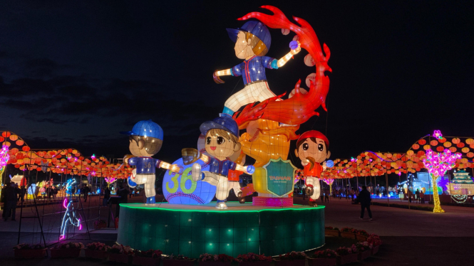 Festival Lampion di Taoyuan Taiwan.