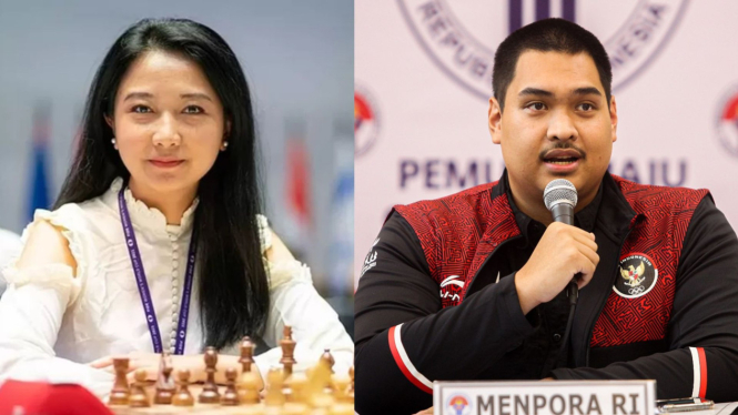Irene Sukandar dan Menpora Dito
