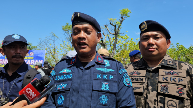 Direktur Pengawasan Sumber Daya Kelautan di Kementerian Kelautan dan Perikanan (KKP), Sumono Darwinto di Tangerang