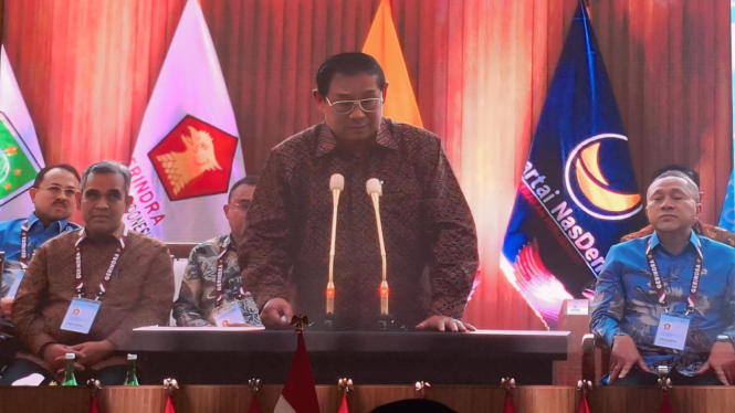 Presiden ke-6 Susilo Bambang Yudhoyono (SBY) di silaturahmi KIM Plus
