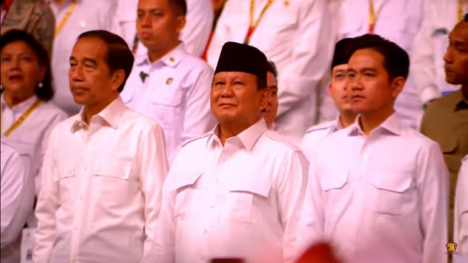 Prabowo di acara HUT ke-17 Gerindra