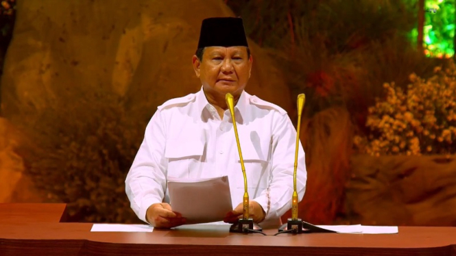 Presiden Prabowo Subianto di acara HUT ke-17 Partai Gerindra
