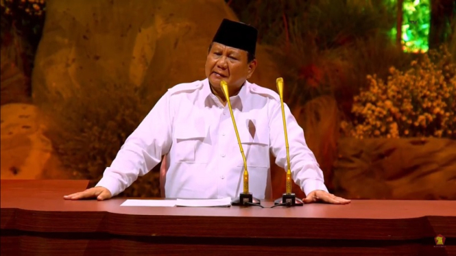 Presiden Prabowo Subianto di acara HUT ke-17 Partai Gerindra