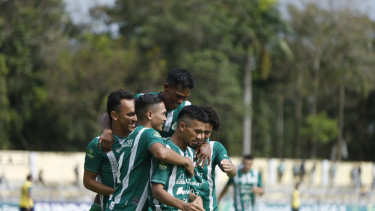 PSMS Medan saat melakoni laga melawan Persikota Tangerang, di Stadion Baharuddin Siregar, Kabupaten Deliserdang.(dok PSMS Medan)