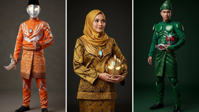 Tren baju Lebaran ala Ultraman di Malaysia
