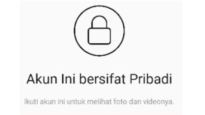 Ilustrasi Akun Instagram Privat.