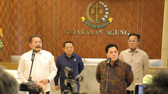 Jaksa Agung ST Burhanuddin dan Menteri BUMN Erick Thohir