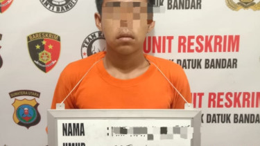 MTWS, pelaku pembacokan saat diamankan petugas kepolisian.(dok Datuk Bandar)