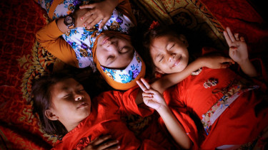 Ilustrasi anak tidur