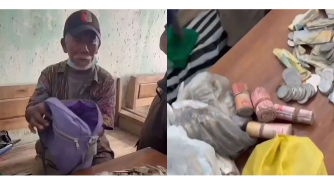 Petugas Satpol PP Dibuat Kaget, Pengemis Ini Bawa Kresek Berisi Uang Rp 40 Juta
