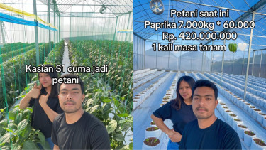 Viral Pasangan Petani Muda Ini Spill Penghasilannya