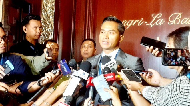 Ketua Umum Kadin Indonesia, Anindya Bakrie, saat ditemui di kawasan Sudirman, Jakarta Pusat, Rabu, 19 Februari 2025